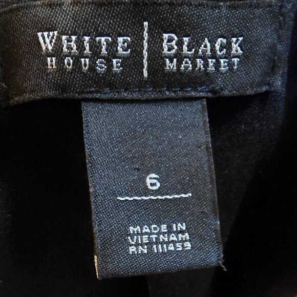 WHITE HOUSE BLACK MARKET Navy Black & White Striped Sleeveless Sheath Dress sz 6 - Picture 8 of 8